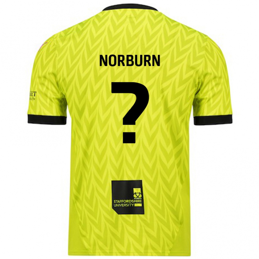 Kandiny Kinder Dylan Norburn #0 Fluoreszierend Grün Auswärtstrikot Trikot 2024/25 T-Shirt