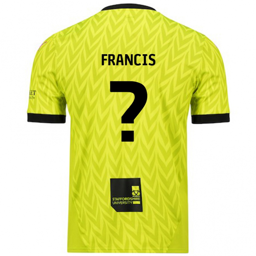 Kandiny Kinder Louis Francis #0 Fluoreszierend Grün Auswärtstrikot Trikot 2024/25 T-Shirt