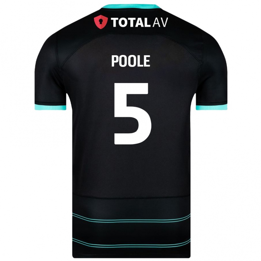 Kandiny Kinder Regan Poole #5 Schwarz Auswärtstrikot Trikot 2024/25 T-Shirt