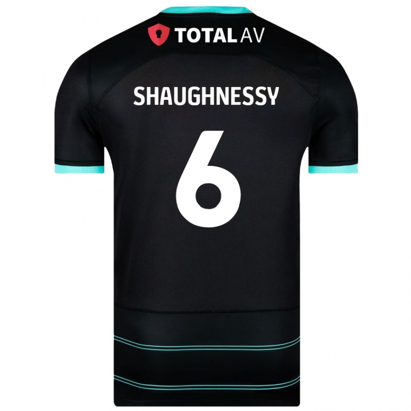 Kandiny Kinder Conor Shaughnessy #6 Schwarz Auswärtstrikot Trikot 2024/25 T-Shirt