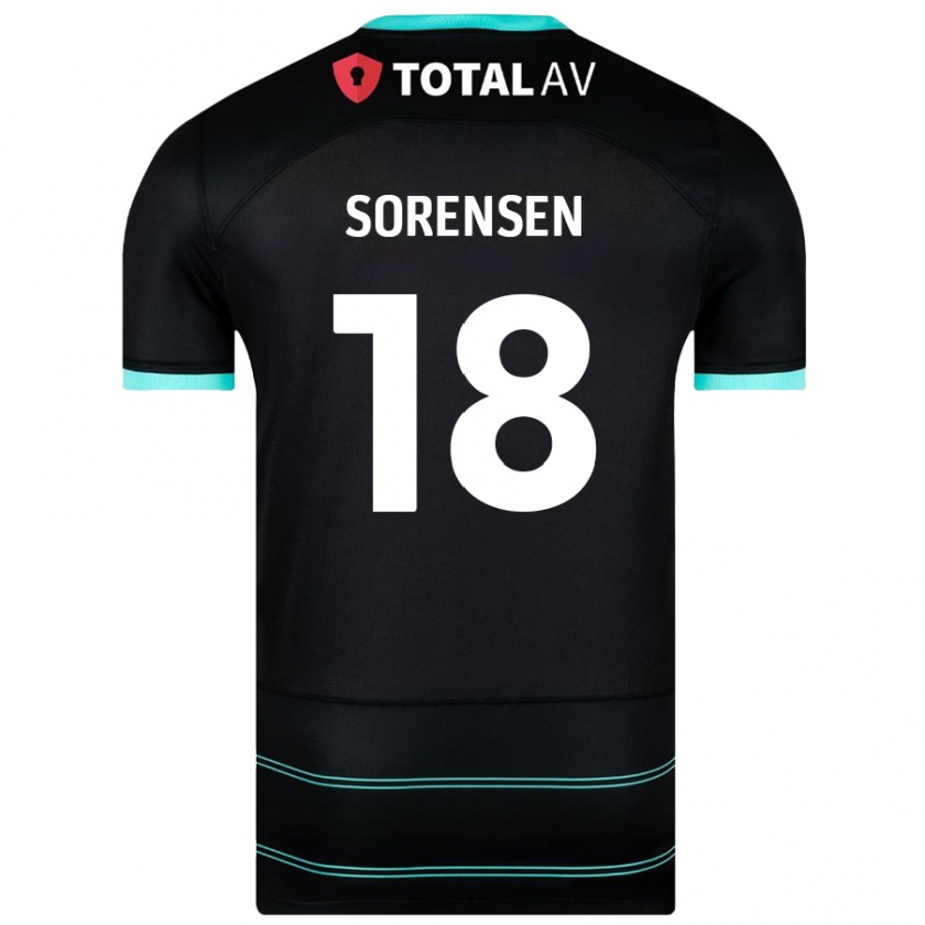 Kandiny Kinder Elias Sørensen #18 Schwarz Auswärtstrikot Trikot 2024/25 T-Shirt