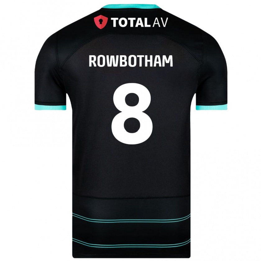 Kandiny Kinder Ava Rowbotham #8 Schwarz Auswärtstrikot Trikot 2024/25 T-Shirt