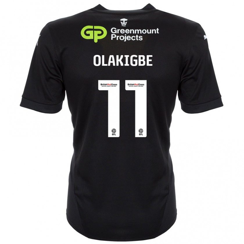 Kandiny Kinder Michael Olakigbe #11 Schwarz Auswärtstrikot Trikot 2024/25 T-Shirt