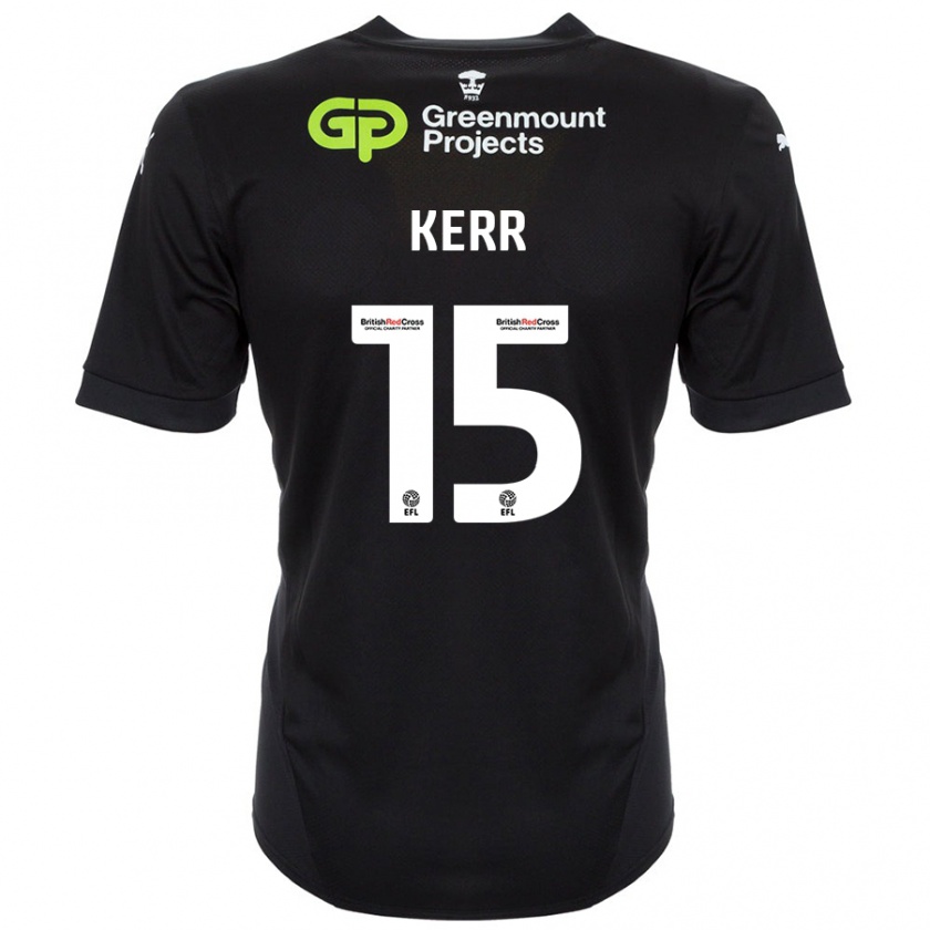 Kandiny Kinder Jason Kerr #15 Schwarz Auswärtstrikot Trikot 2024/25 T-Shirt