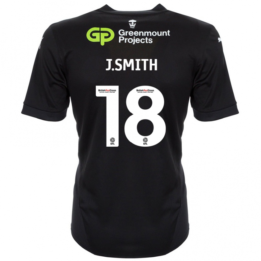 Kandiny Kinder Jonny Smith #18 Schwarz Auswärtstrikot Trikot 2024/25 T-Shirt