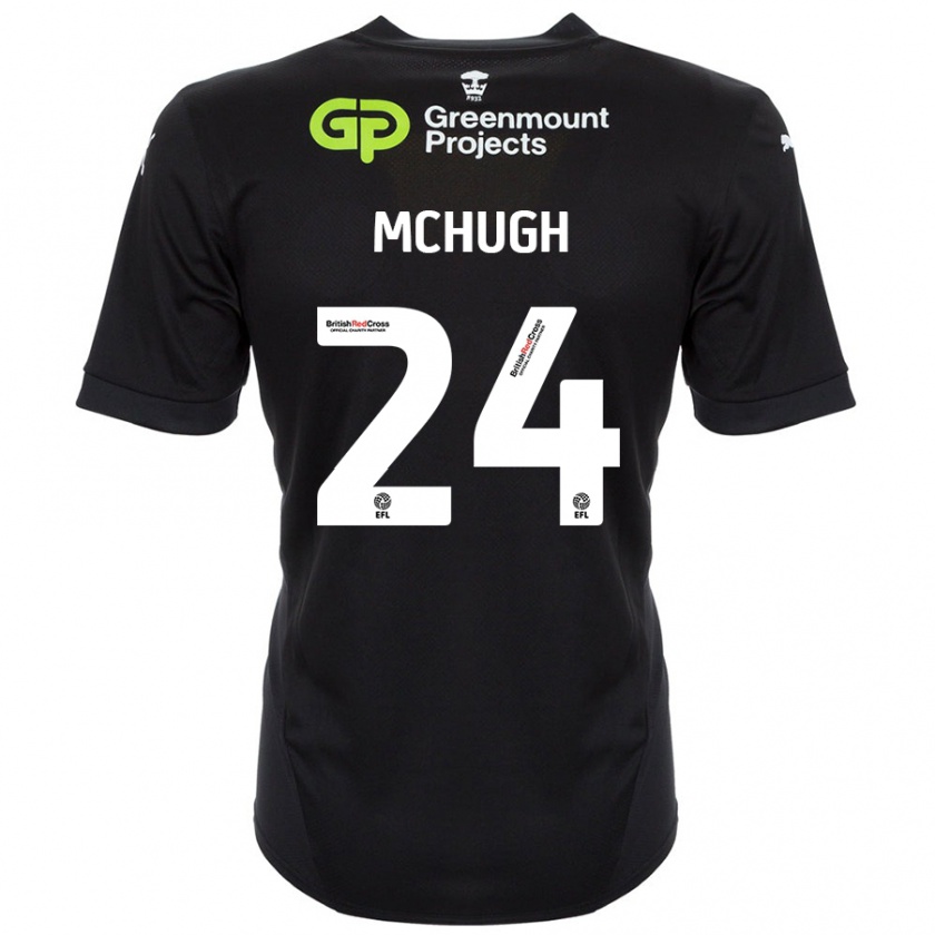 Kandiny Kinder Harry Mchugh #24 Schwarz Auswärtstrikot Trikot 2024/25 T-Shirt