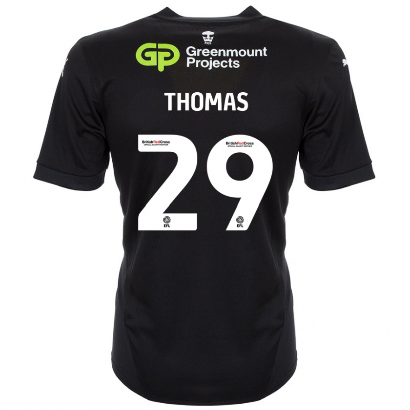 Kandiny Kinder Silko Thomas #29 Schwarz Auswärtstrikot Trikot 2024/25 T-Shirt