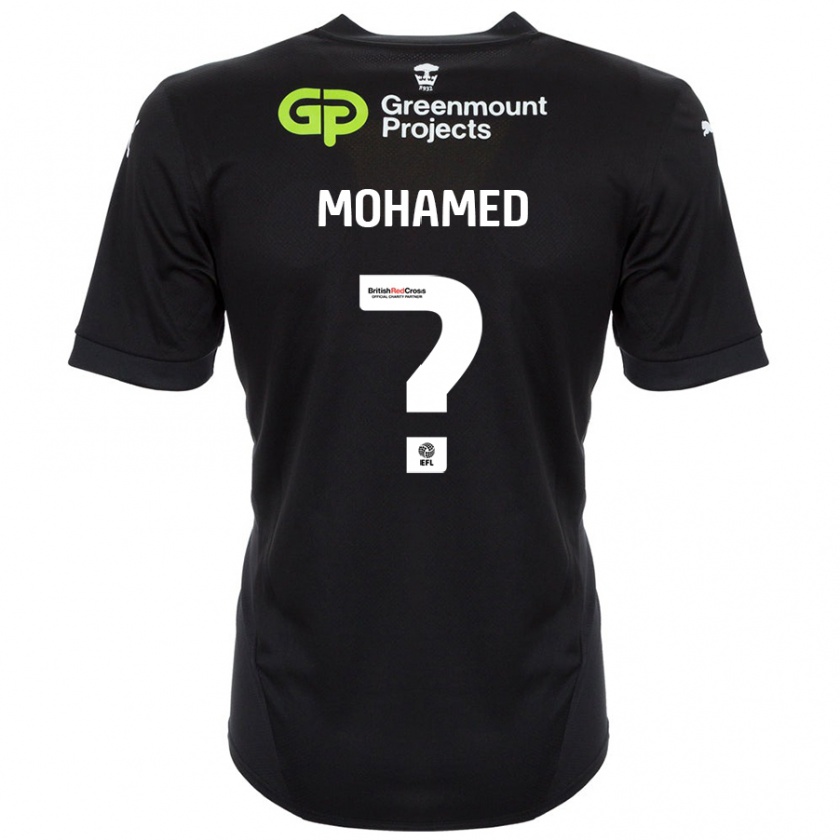 Kandiny Kinder Jarma Mohamed #0 Schwarz Auswärtstrikot Trikot 2024/25 T-Shirt