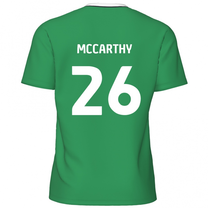 Kandiny Kinder Jason Mccarthy #26 Grün Weiße Streifen Auswärtstrikot Trikot 2024/25 T-Shirt