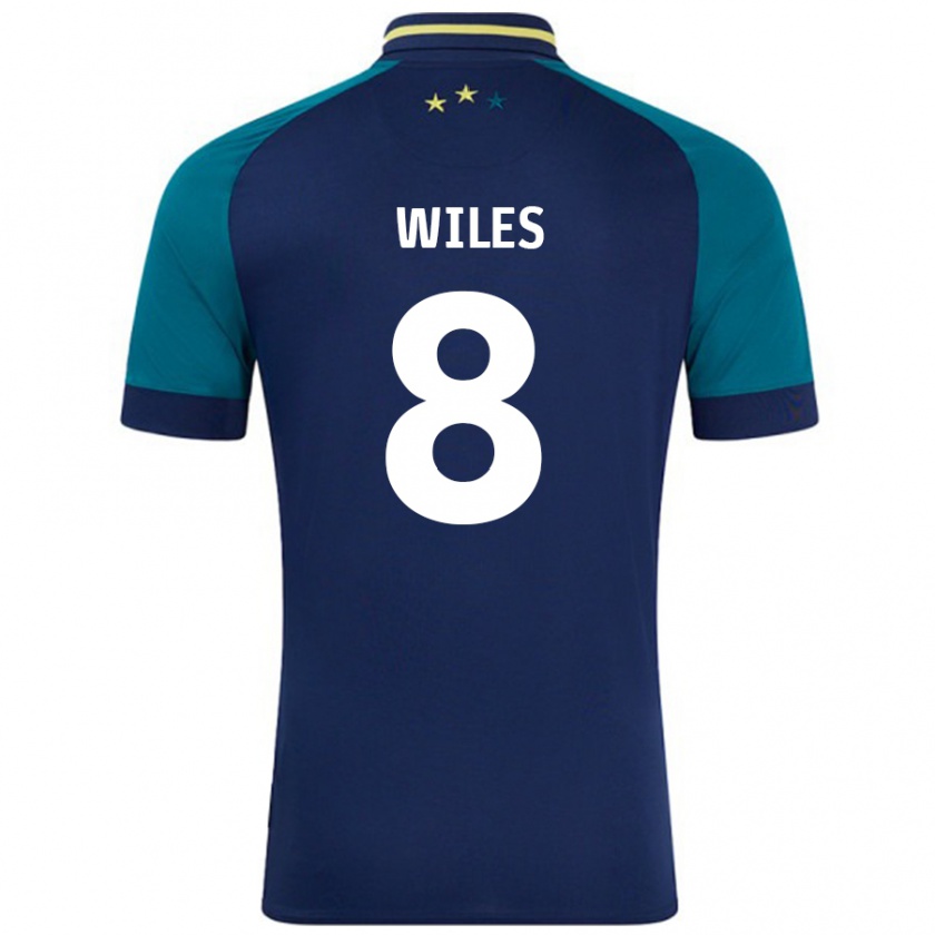 Kandiny Kinder Ben Wiles #8 Marine Dunkelgrün Auswärtstrikot Trikot 2024/25 T-Shirt