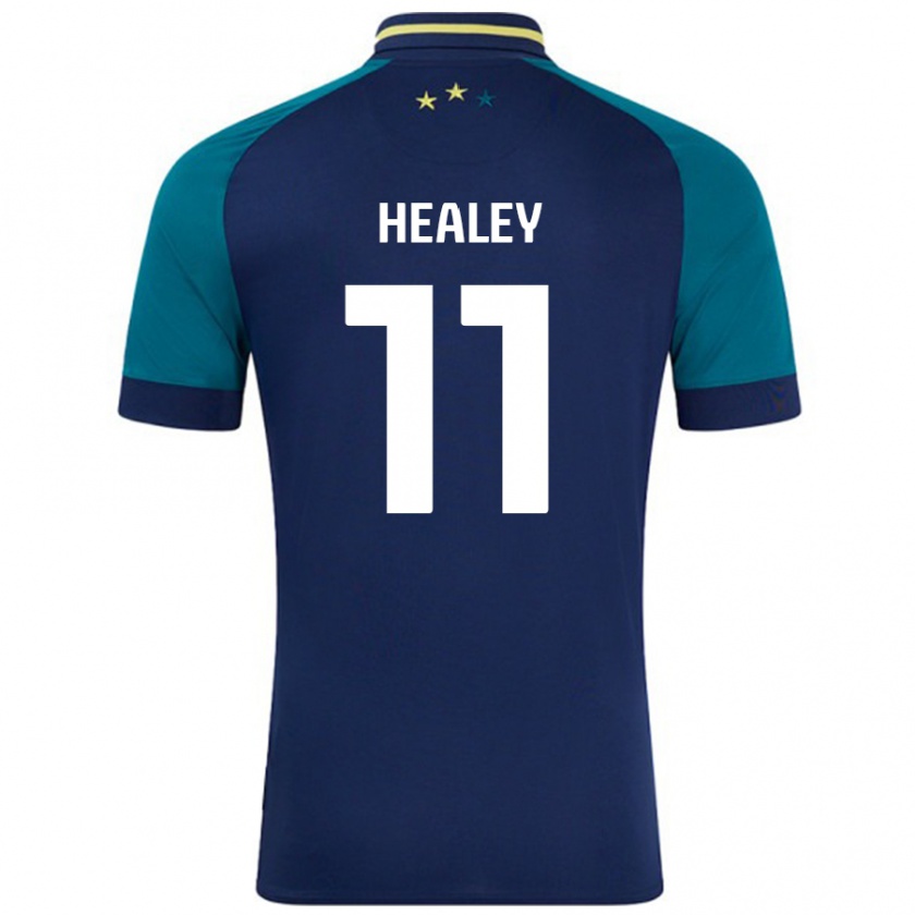 Kandiny Kinder Rhys Healey #11 Marine Dunkelgrün Auswärtstrikot Trikot 2024/25 T-Shirt