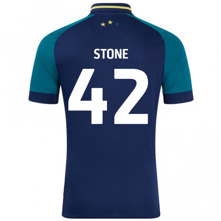 Kandiny Kinder Michael Stone #42 Marine Dunkelgrün Auswärtstrikot Trikot 2024/25 T-Shirt