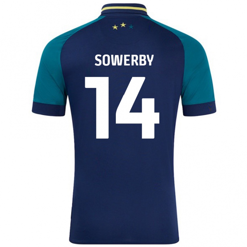 Kandiny Kinder Lucy Sowerby #14 Marine Dunkelgrün Auswärtstrikot Trikot 2024/25 T-Shirt