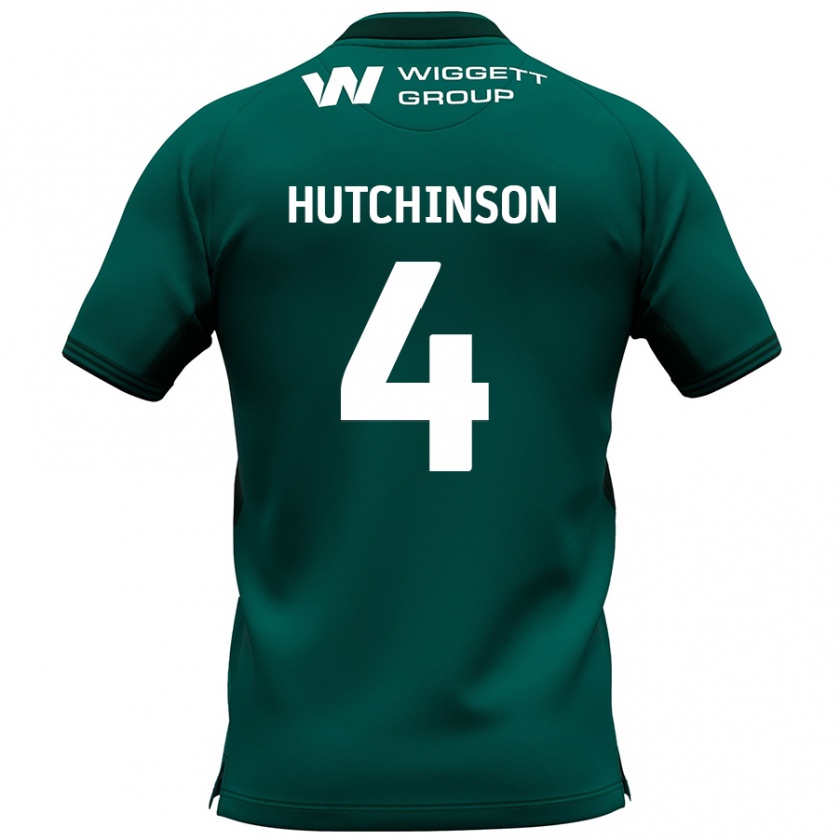 Kandiny Kinder Shaun Hutchinson #4 Grün Auswärtstrikot Trikot 2024/25 T-Shirt