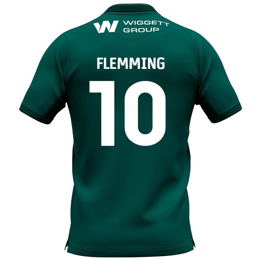 Kandiny Kinder Zian Flemming #10 Grün Auswärtstrikot Trikot 2024/25 T-Shirt