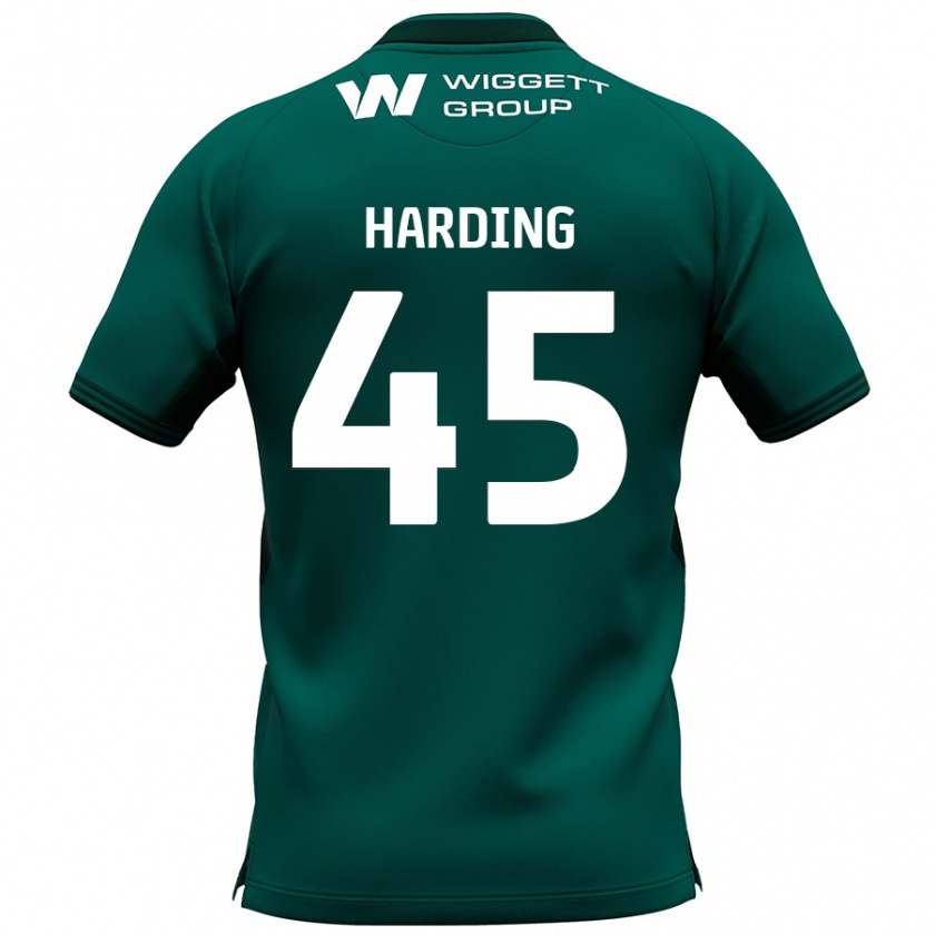 Kandiny Kinder Wes Harding #45 Grün Auswärtstrikot Trikot 2024/25 T-Shirt