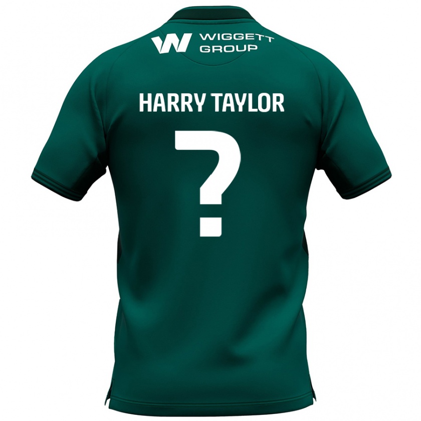 Kandiny Kinder Harry Taylor #0 Grün Auswärtstrikot Trikot 2024/25 T-Shirt