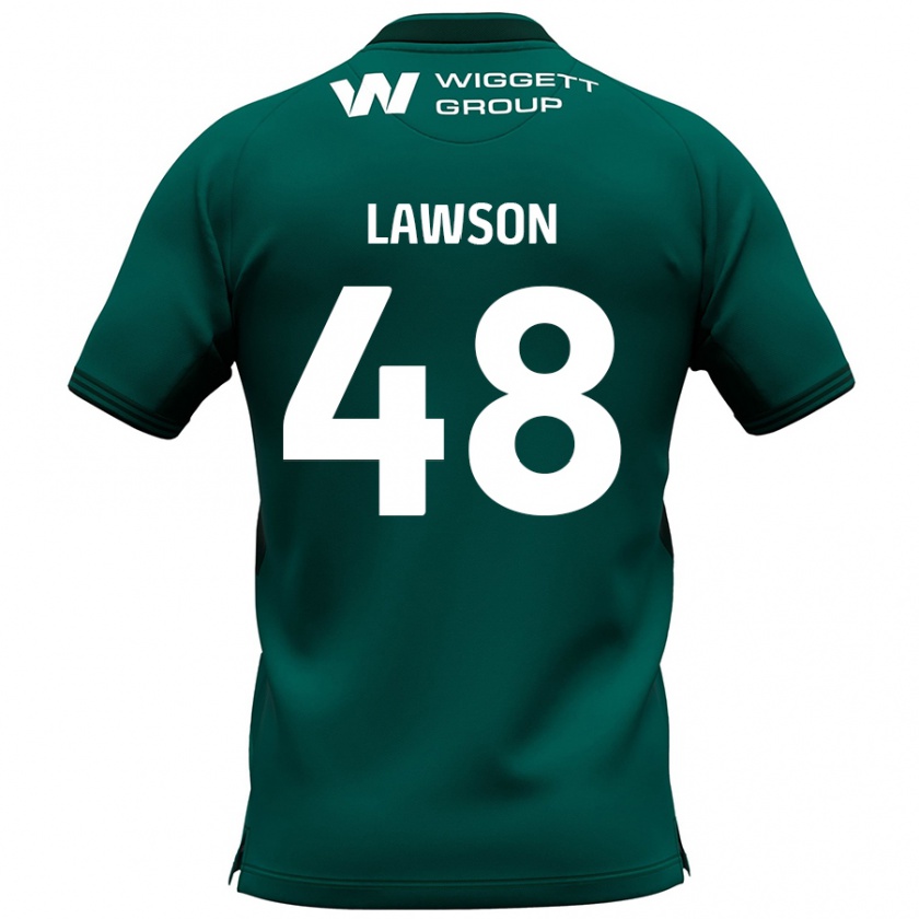 Kandiny Kinder Sha'mar Lawson #48 Grün Auswärtstrikot Trikot 2024/25 T-Shirt