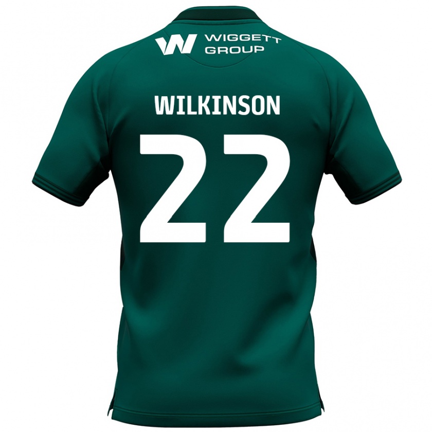 Kandiny Kinder Chloe Wilkinson #22 Grün Auswärtstrikot Trikot 2024/25 T-Shirt