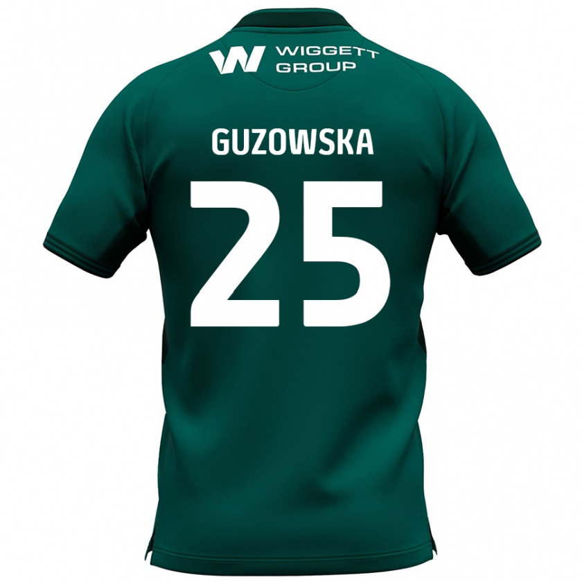 Kandiny Kinder Sara Guzowska #25 Grün Auswärtstrikot Trikot 2024/25 T-Shirt