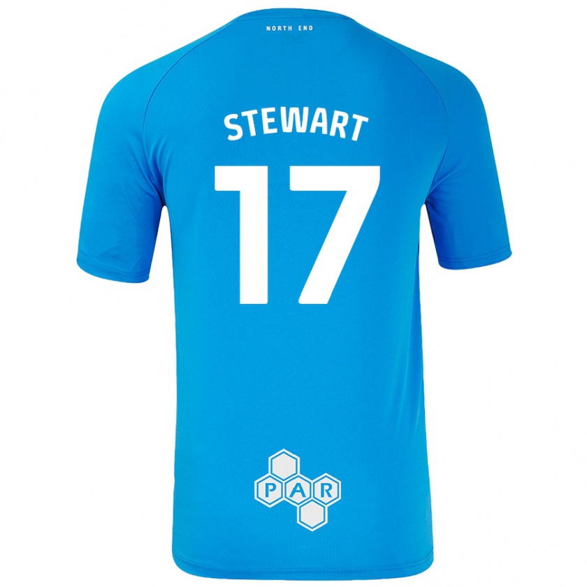 Kandiny Kinder Layton Stewart #17 Himmelblau Auswärtstrikot Trikot 2024/25 T-Shirt