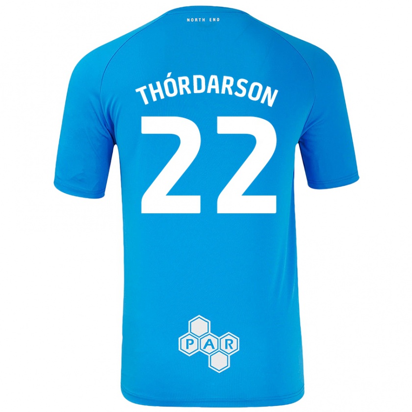 Kandiny Kinder Stefán Teitur Thórdarson #22 Himmelblau Auswärtstrikot Trikot 2024/25 T-Shirt