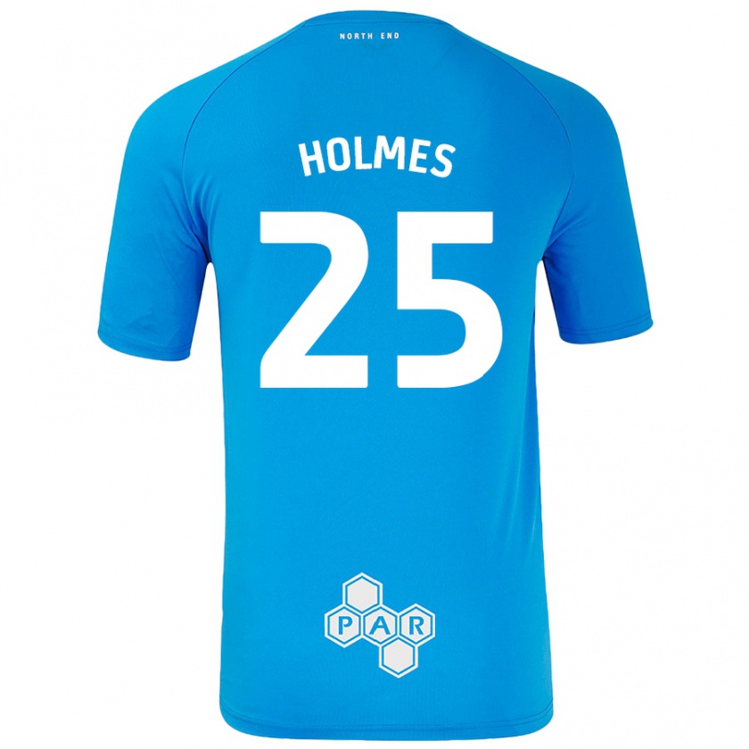 Kandiny Kinder Duane Holmes #25 Himmelblau Auswärtstrikot Trikot 2024/25 T-Shirt