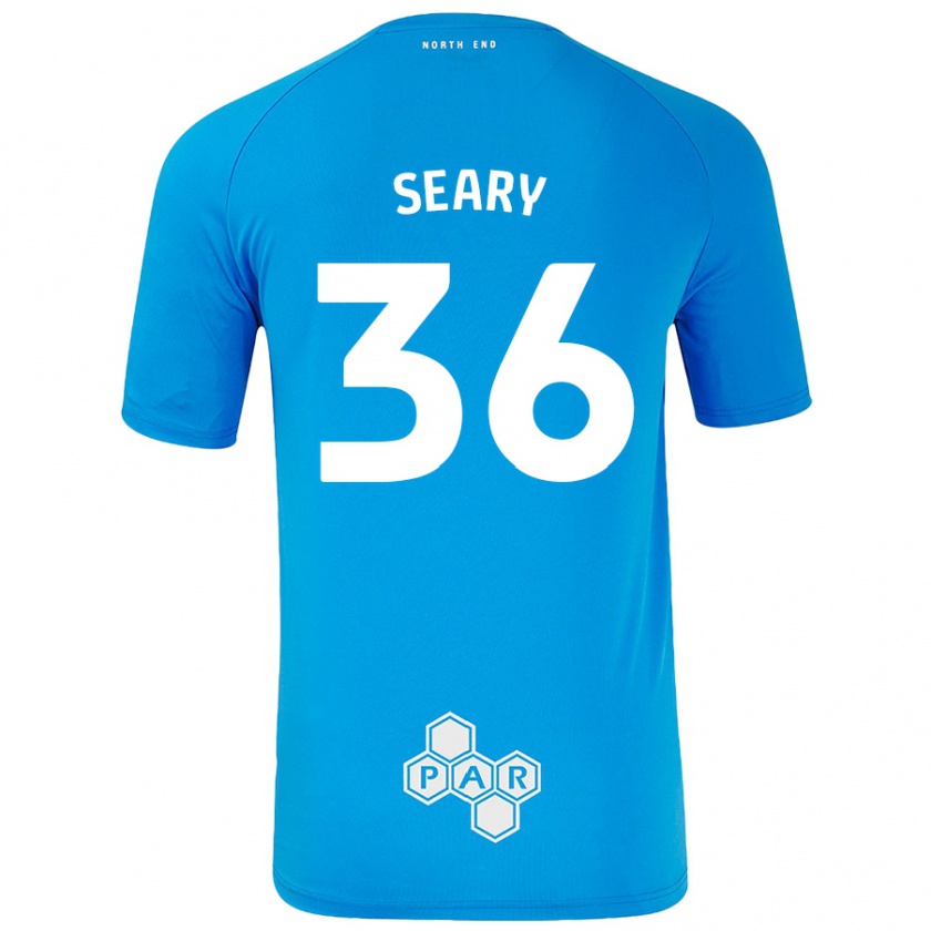 Kandiny Kinder Josh Seary #36 Himmelblau Auswärtstrikot Trikot 2024/25 T-Shirt