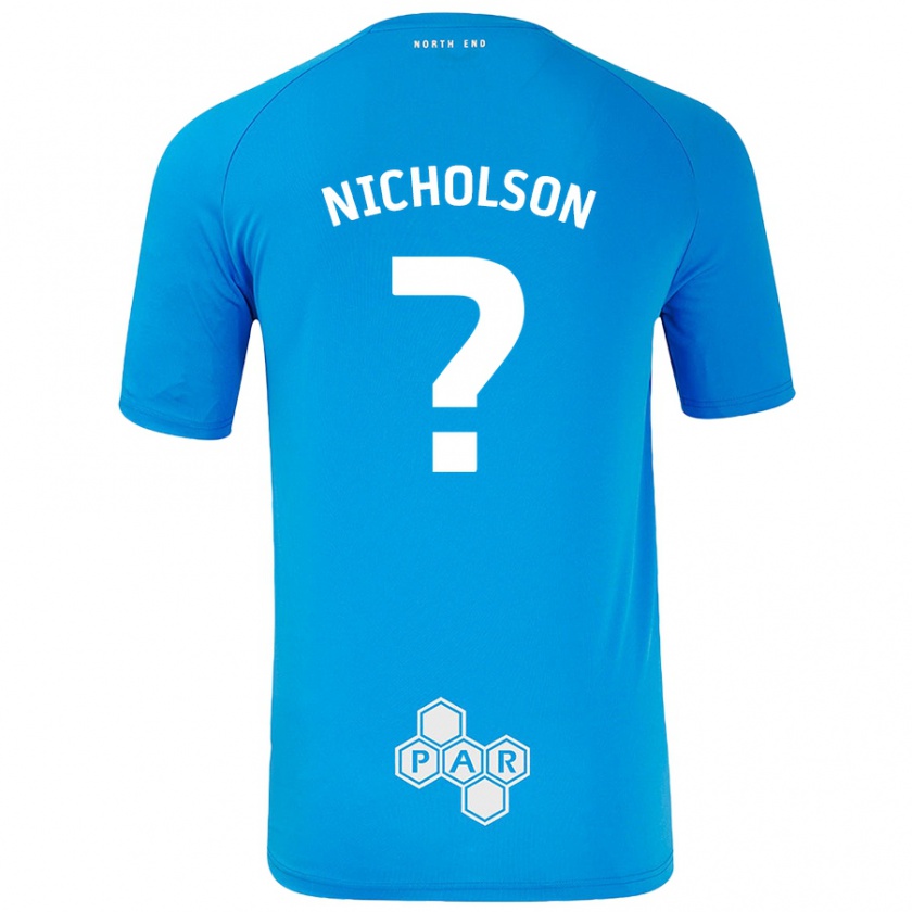 Kandiny Kinder Joseph Nicholson #0 Himmelblau Auswärtstrikot Trikot 2024/25 T-Shirt