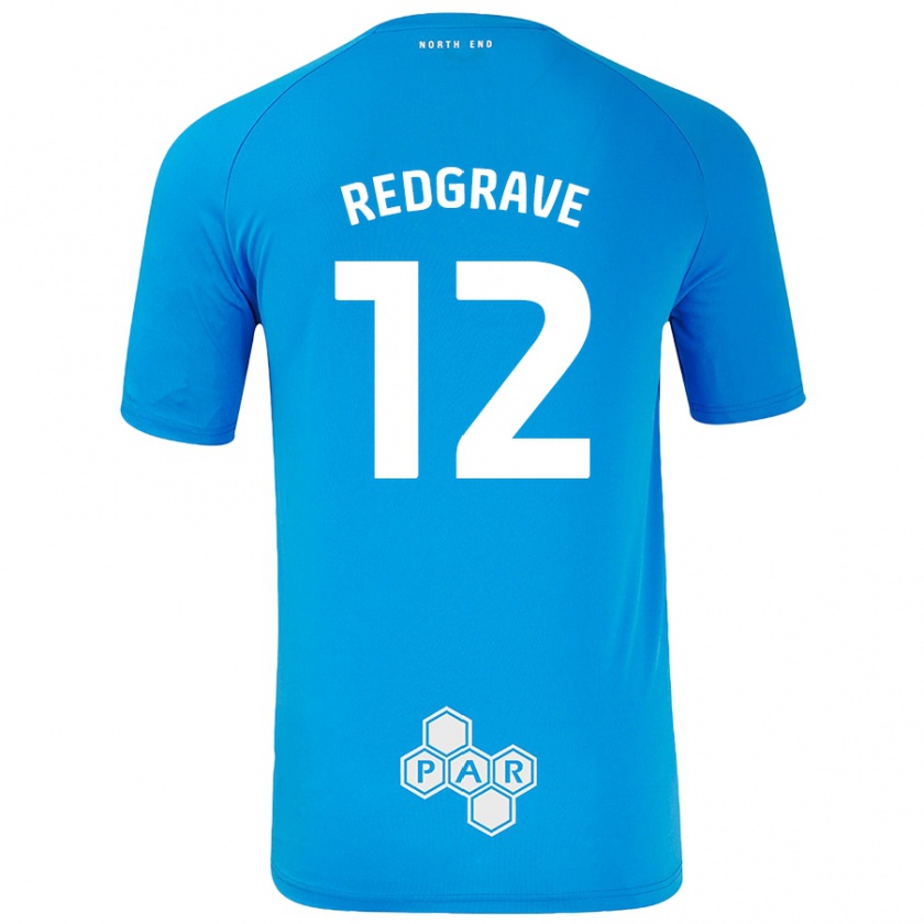 Kandiny Kinder Jodie Redgrave #12 Himmelblau Auswärtstrikot Trikot 2024/25 T-Shirt