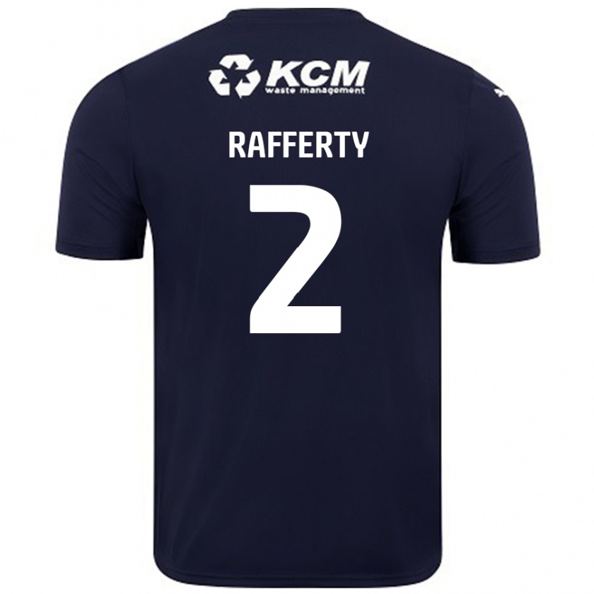 Kandiny Kinder Joe Rafferty #2 Marineblau Auswärtstrikot Trikot 2024/25 T-Shirt