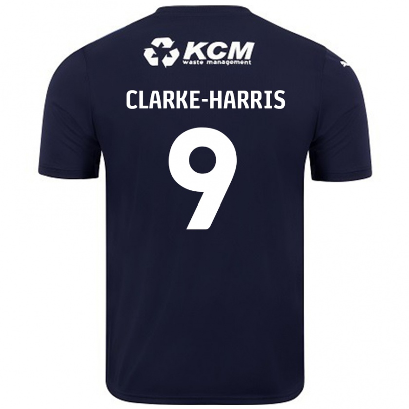 Kandiny Kinder Jonson Clarke-Harris #9 Marineblau Auswärtstrikot Trikot 2024/25 T-Shirt