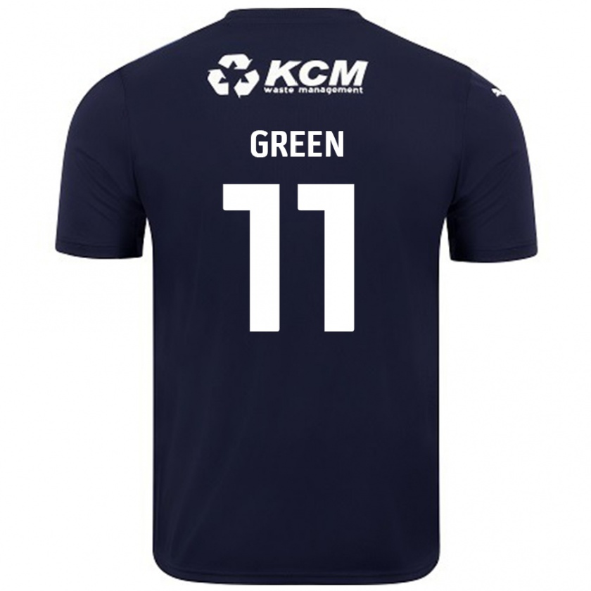 Kandiny Kinder Andre Green #11 Marineblau Auswärtstrikot Trikot 2024/25 T-Shirt