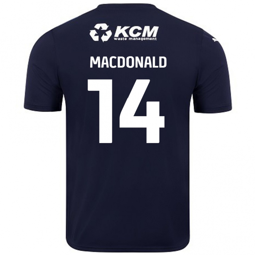 Kandiny Kinder Alex Macdonald #14 Marineblau Auswärtstrikot Trikot 2024/25 T-Shirt