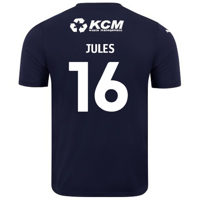 Kandiny Kinder Zak Jules #16 Marineblau Auswärtstrikot Trikot 2024/25 T-Shirt