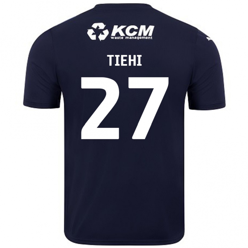 Kandiny Kinder Christ Tiehi #27 Marineblau Auswärtstrikot Trikot 2024/25 T-Shirt