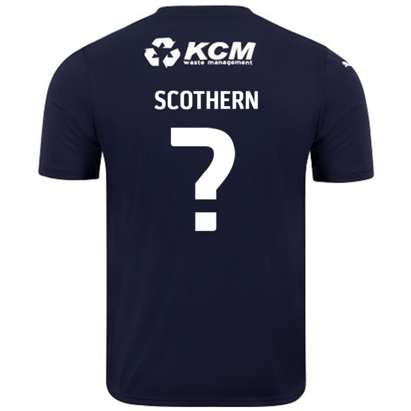 Kandiny Kinder Ben Scothern #0 Marineblau Auswärtstrikot Trikot 2024/25 T-Shirt