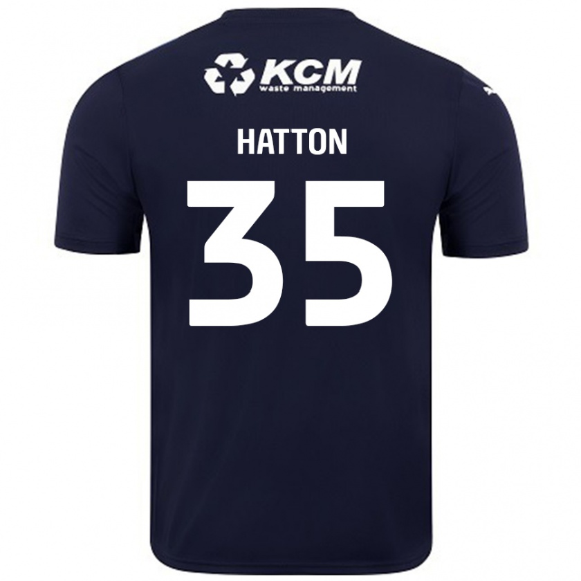 Kandiny Kinder Ben Hatton #35 Marineblau Auswärtstrikot Trikot 2024/25 T-Shirt