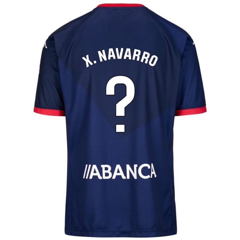 Kandiny Kinder Ximo Navarro #23 Marineblau Auswärtstrikot Trikot 2024/25 T-Shirt