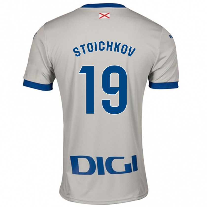 Kandiny Kinder Stoichkov #19 Hellgrau Auswärtstrikot Trikot 2024/25 T-Shirt