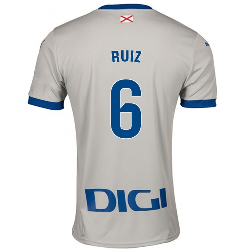 Kandiny Kinder Markel Ruiz #6 Hellgrau Auswärtstrikot Trikot 2024/25 T-Shirt