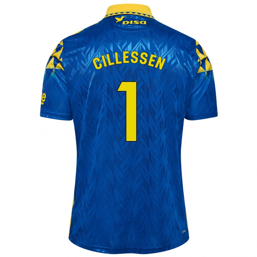 Kandiny Kinder Jasper Cillessen #1 Blau Gelb Auswärtstrikot Trikot 2024/25 T-Shirt