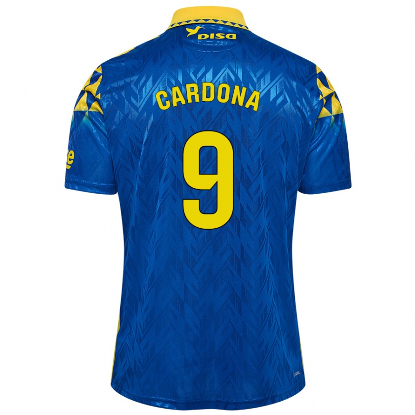 Kandiny Kinder Marc Cardona #9 Blau Gelb Auswärtstrikot Trikot 2024/25 T-Shirt