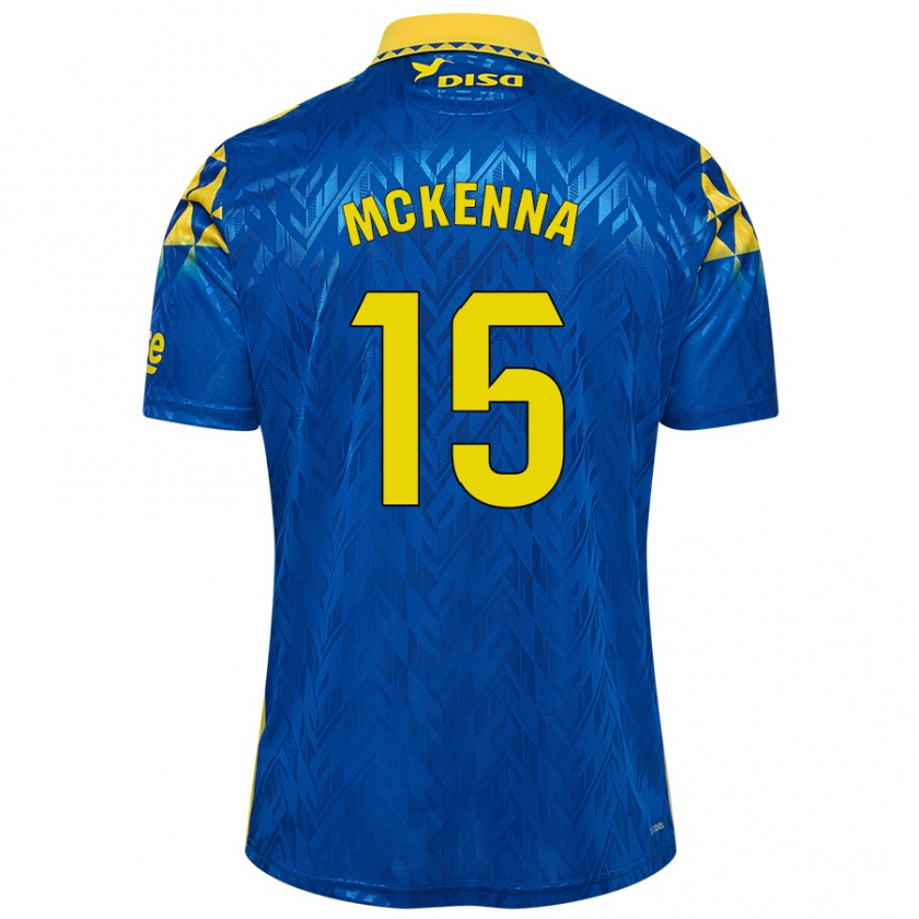 Kandiny Kinder Scott Mckenna #15 Blau Gelb Auswärtstrikot Trikot 2024/25 T-Shirt