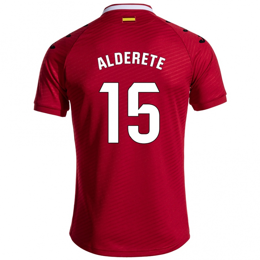 Kandiny Kinder Omar Alderete #15 Dunkelrot Auswärtstrikot Trikot 2024/25 T-Shirt