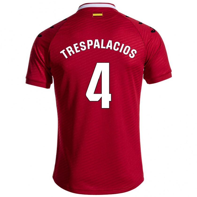 Kandiny Kinder Adrián Trespalacios #4 Dunkelrot Auswärtstrikot Trikot 2024/25 T-Shirt