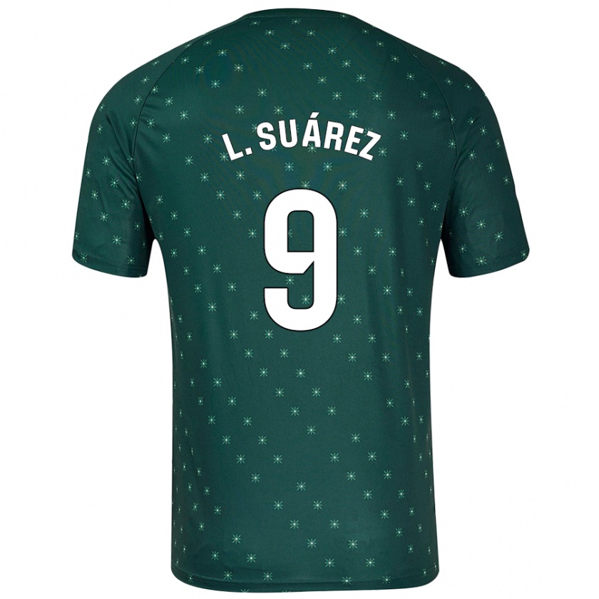 Kandiny Kinder Luis Suárez #9 Dunkelgrün Auswärtstrikot Trikot 2024/25 T-Shirt