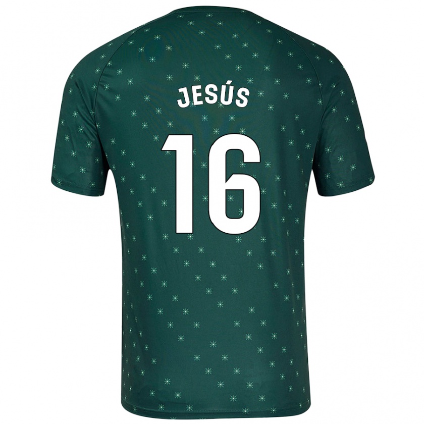 Kandiny Kinder Antonio Jesús #16 Dunkelgrün Auswärtstrikot Trikot 2024/25 T-Shirt