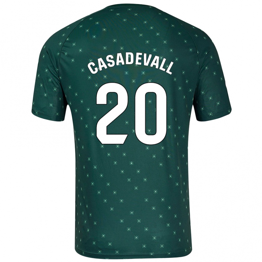 Kandiny Kinder Marçal Casadevall #20 Dunkelgrün Auswärtstrikot Trikot 2024/25 T-Shirt