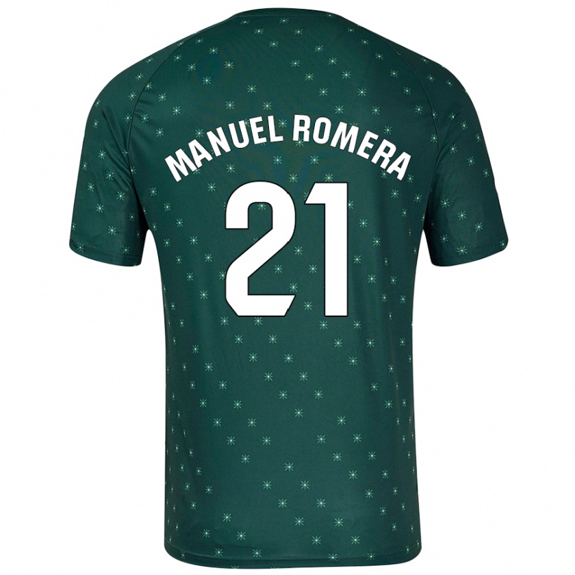 Kandiny Kinder José Manuel Romera #21 Dunkelgrün Auswärtstrikot Trikot 2024/25 T-Shirt